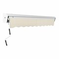 Awntech Destin 12' Linen Heavy-Duty Manual Retractable Patio Awning with Protective Hood 237DM12L